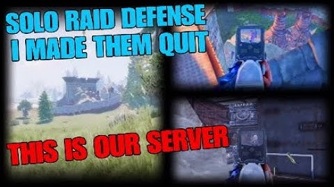 SOLO RAID DEFENSE MADE THEM QUIT!!! Rust Console