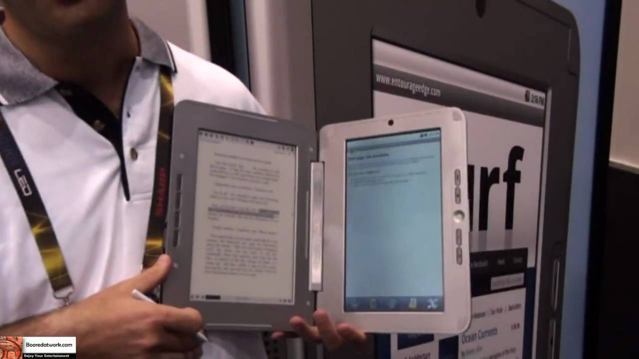 CES 2010- enTourage eDge Dual Screen E-reader Hands-on  (Booredatwork.com)