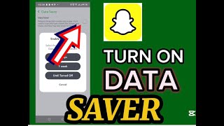 How To Turn On Data Saver On Snapchat!