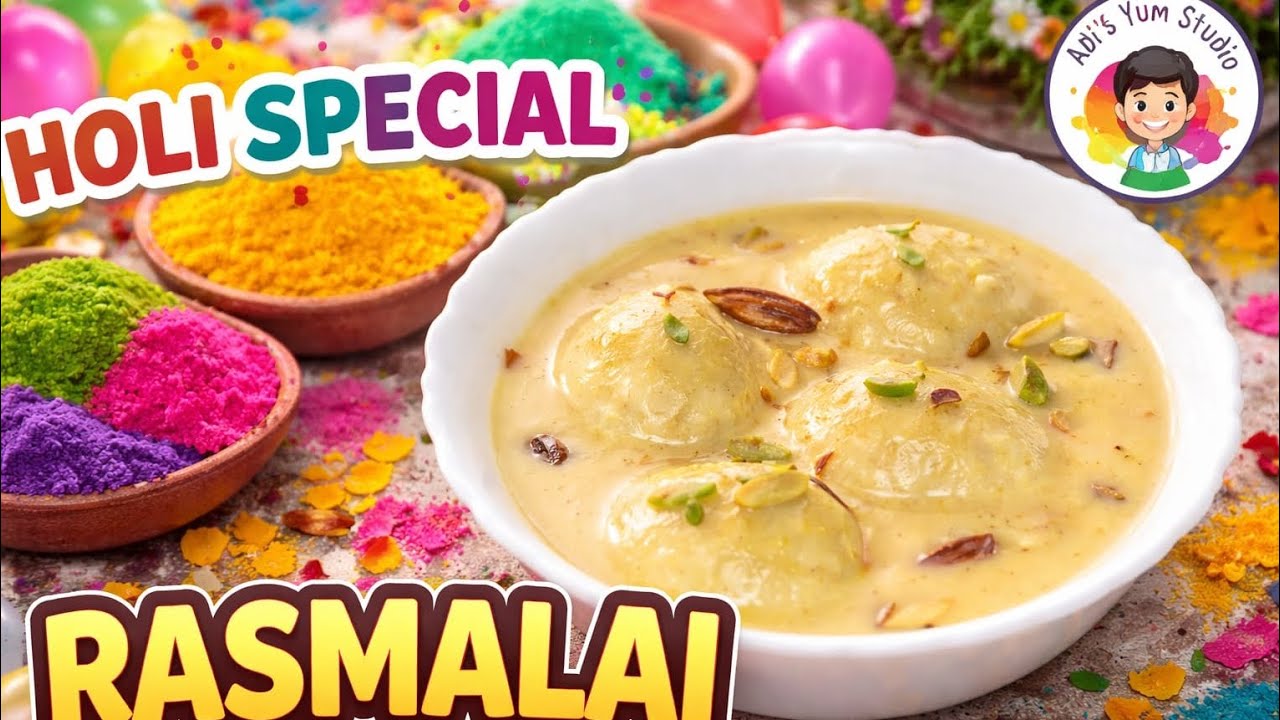 Holi Special Sweet | Soft & Spongy Rasmalai for the First Time & It Was Absolutely Perfect!🌸✨🎉 
