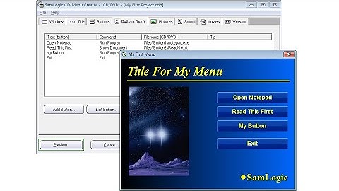 SamLogic CD-Menu Creator - Tutorial - How to create a basic menu