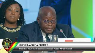 Nana Addo Dankwa Akufo Addo   Video Opening of Russia Africa Summit in Sochin, Russia 2019 12 04 08