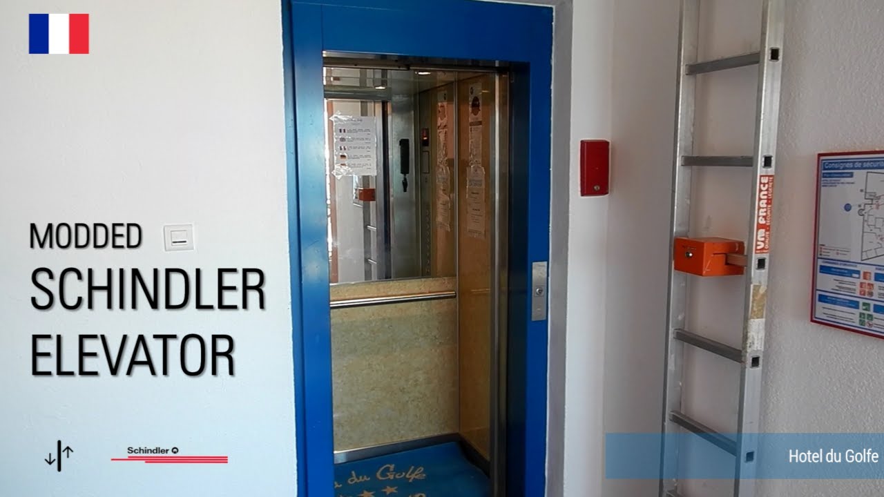 Tiny Schindler Traction Elevator - Hotel du Golfe, Ajaccio, FR