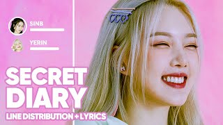 GFRIEND Yerin &amp; SinB - Secret Diary (Line Distribution + Lyrics Color Coded) PATREON REQUESTED