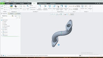 CREO TUTORIAL - Pipe type solid design using sweep - drw no. 140