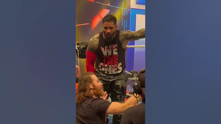 Jey Uso breaks character “let’s go Ucey” chant #wwe #shorts