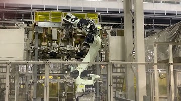 Assembly of gable frames using a Kawasaki BX200L robot