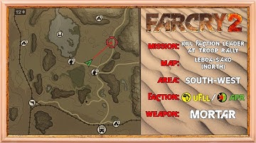 Far Cry 2 - Trickshot Tutorial - Northern Map, Troop Rally, Mortar