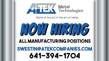 ATEK Metal Technologies is Hiring