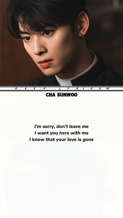 Cha Eunwoo - Love is gone (cover) #chaeunwoo #cover #loveisgone #slander #lyrics #shorts #song