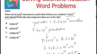 Solving Scientific Notation Word Problems