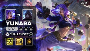 Yunara vs Aphelios ADC - KR Challenger - Patch 25.14 Season 15