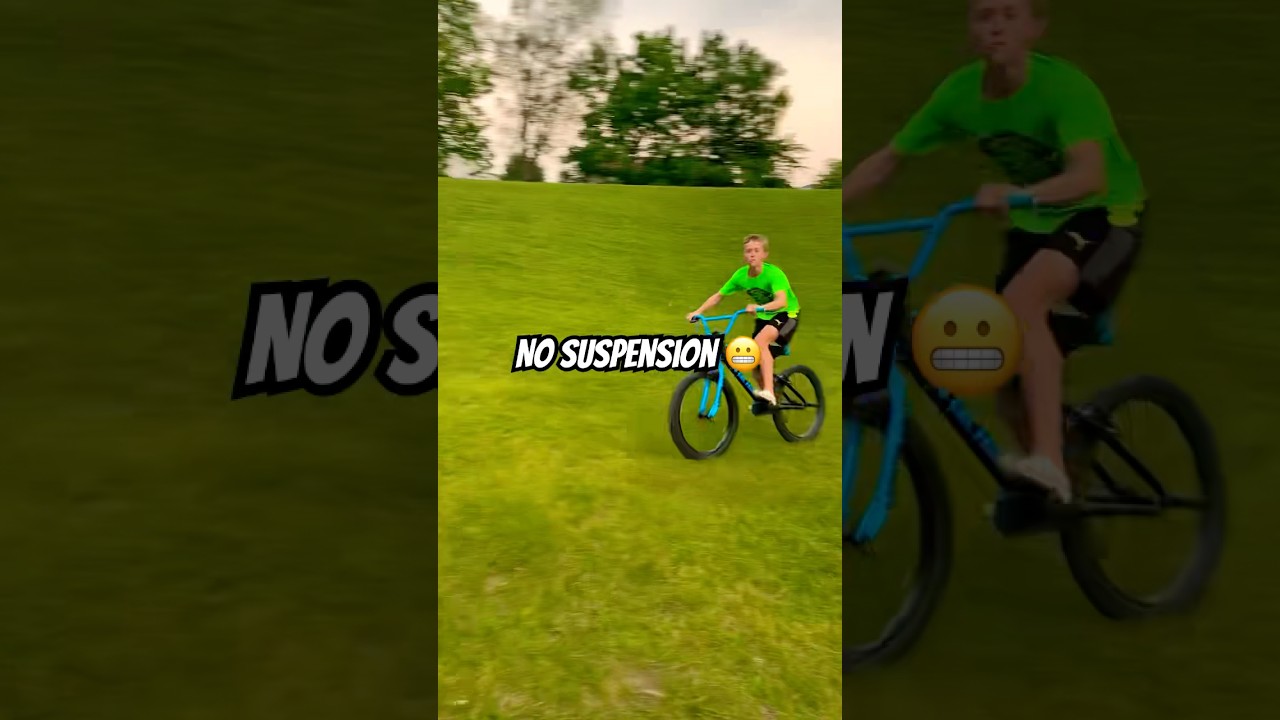 No Suspension down bumpy Trail 😬