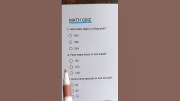 Math Quiz #quiz 🧮