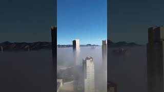 living above the clouds! Benidorm close to the sky! #spain #benidorm #benidormtoday #skylord #clouds