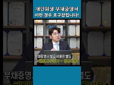 개인회생 부채증명서 사건의 중요한 부분이기에