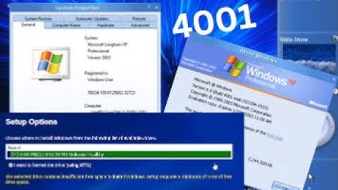 Exploring Windows Longhorn Build 4001