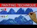 Do's and Don't on Painting Mountains in Step by Step Basic Acrylic Painting Tutorial by JM Lisondra