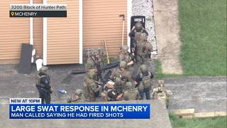 Shelter-in-place order lifted after SWAT response in McHenry suspect hospitalized s say