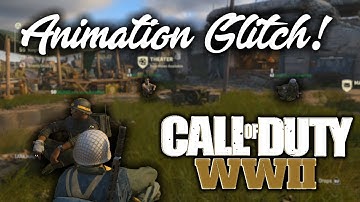 HILARIOUS ANIMATION GLITCH ON COD WW2 (Multiplayer Headquarters)