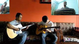 Malashree dhun||Instrument cover|| with my new guitar student and brother||Mukesh Maharjan||