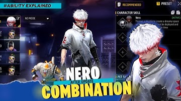 NERO ( Cryo Mind ) Character best combination | Best Character Combination free fire