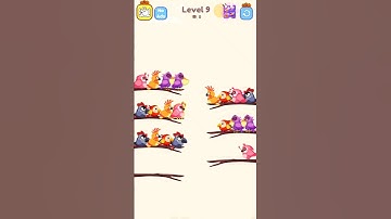 Bird sort colour game Level - 9