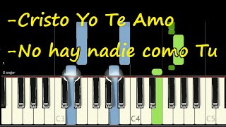 Cristo Yo Te Amo / No Hay Nadie Como Tú - Gabriel De Jesus - Banda JVDA Piano Tutorial Pista Letra