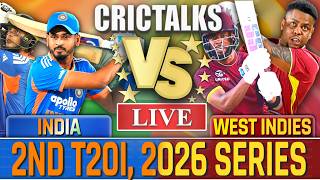 🔴 Live: IND vs WI, 2ND T20I Live Cricket Today, 2026 Series, Live Match Commentary, 1st Inn screenshot 2