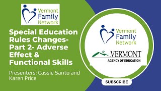 Special Education Rules Changes- Part 2 of 3 - Adverse Effect & Functional Skills (5/24/23)