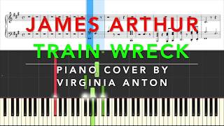 Video thumbnail of "Train wreck James Arthur Piano Tutorial Instrumental Cover"