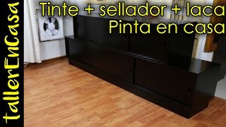 Como pintar mueble de Madera en casa  Tintar, Sellar y lacar