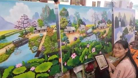 Nhật ký bài tranh sen quê khóa K28. Các bạn đăng ký học khóa sau chuẩn bị tầm 10 ngày nữa nhé