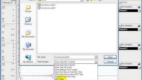 Save As in Chart Software, Data Recorder