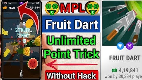 MPL Pro Fruit Dart Unlimited Trick || Mpl Fruit Dart Trick Without Hack || Mpl trick to win
