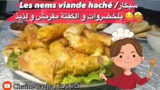 Les nems viande haché /سيكار بلخضروات و الكفتة مقرمش و لذيذ ??