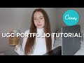 How to create a ugc portfolio using canva  free template  getting started with ugc creation 2022