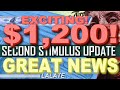 EXCITING! SECOND STIMULUS CHECK NEW BILL | SSI & SSDI SS SSA VA | Second Stimulus Package GREAT NEW