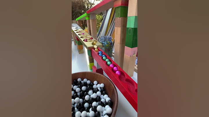 Marble run race ☆ HABA colorful wooden slope circular slope & pink ball and wooden bowl #asmr