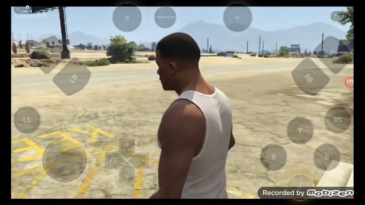 JOGANDO GTA 5 NO CELULAR PELO EMULADOR CHIKII
