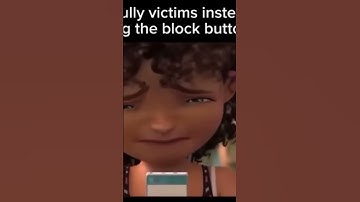 Cyber bully victims instead of pressing the block button#Offensive￼