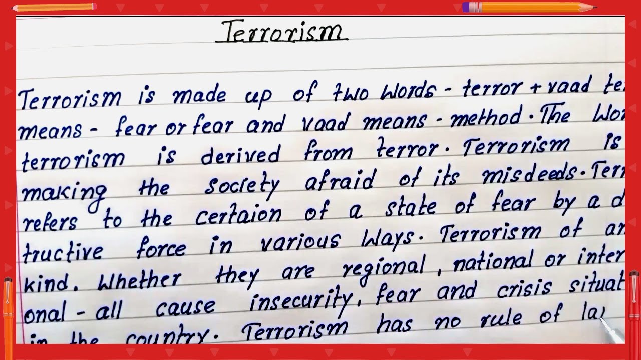 how to fight terrorism essay