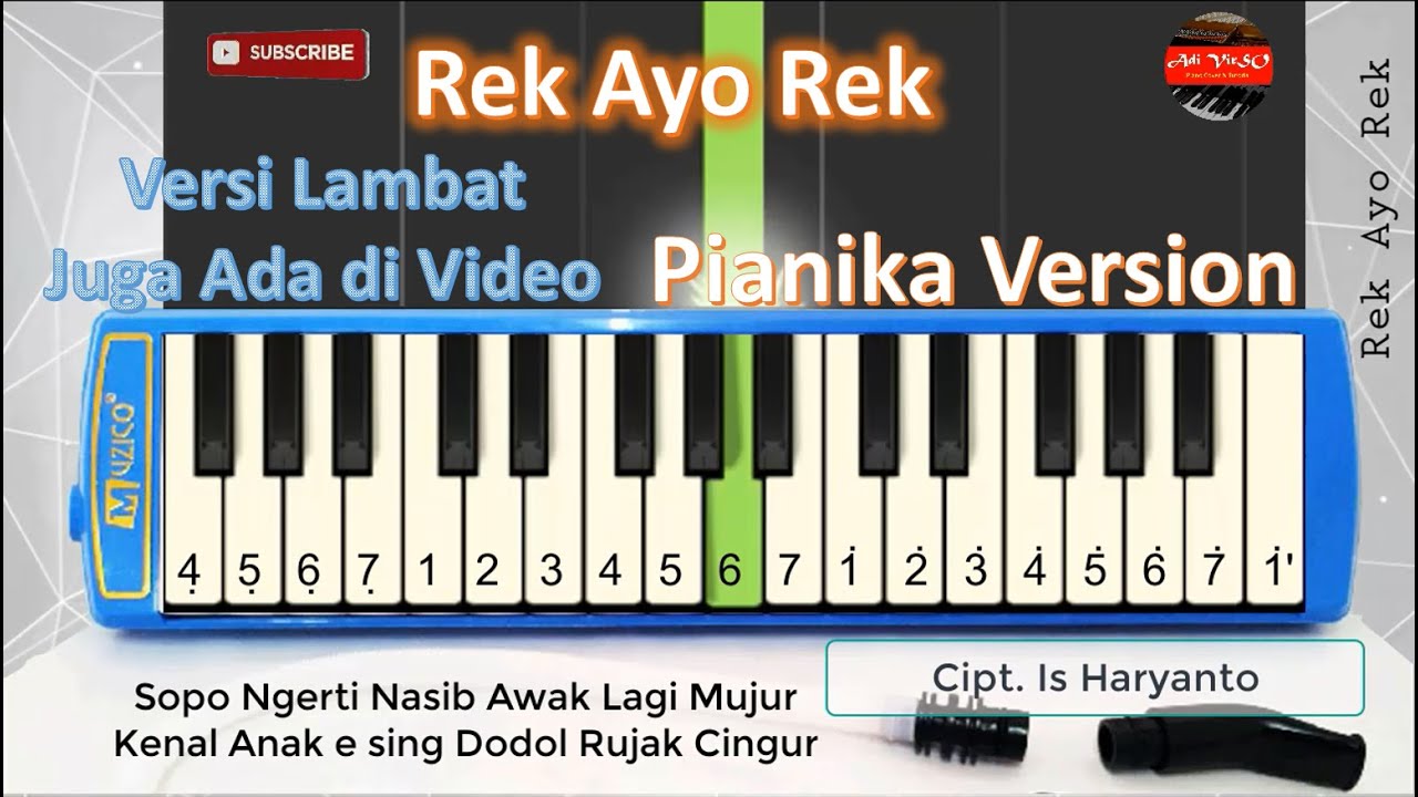 Rek Ayo Rek Pianika  Tutorial Pianika  Notasi  Rek Ayo 