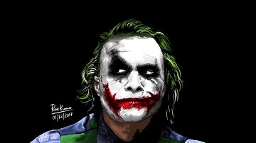 Joker | Batman Dark Knight | Heath Legder | Digital Painting | Photoshop