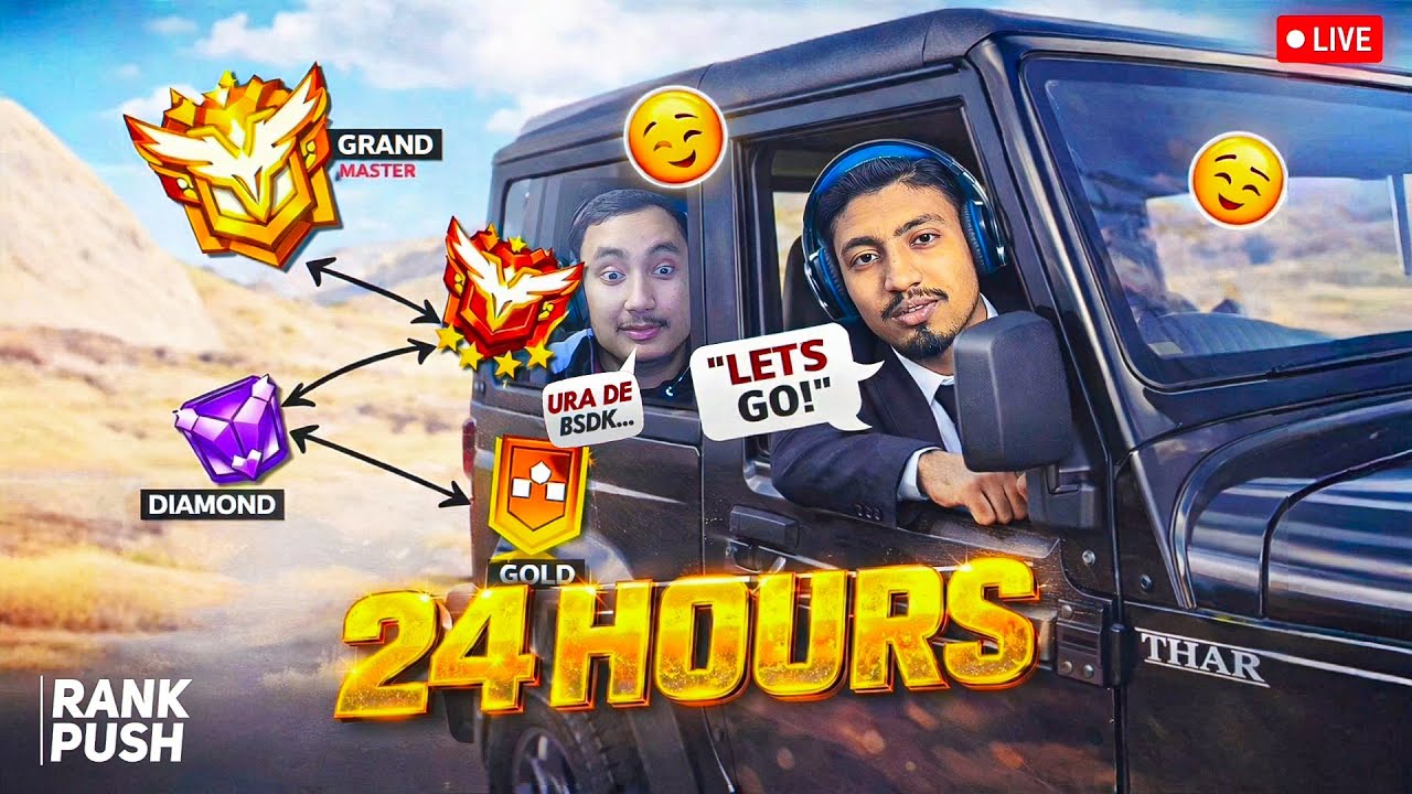 🔴 LIVE - Nonstop RankPush Road to Grandmaster Top 1 😱🔥 