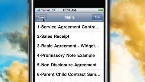 Contract Maker Pro - Video 1 - Make, Edit, Sign and Email Contracts from your iPhone or iPad!