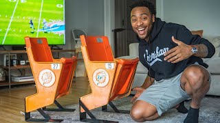 I GOT MIAMI DOLPHINS SUPER BOWL SEATS IN MY LIVING ROOM!!