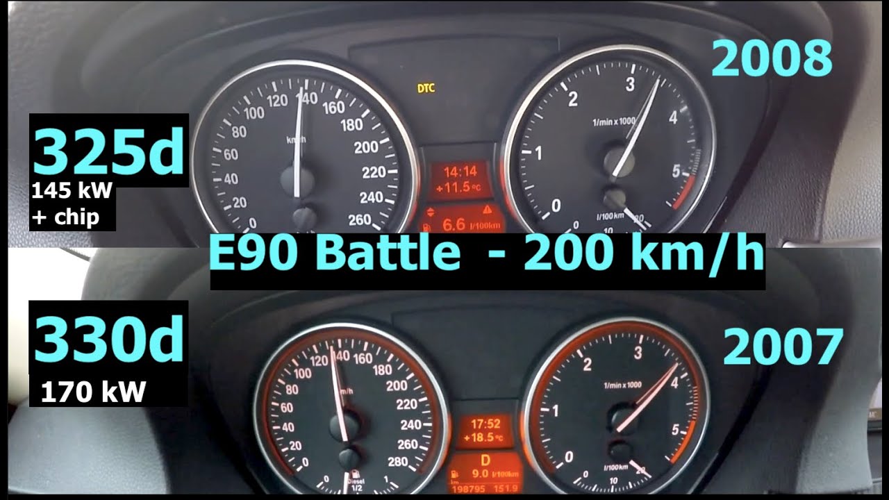 Acceleration Battle Bmw 325d Chip Vs Bmw 330d Manual Vs Automatic Youtube