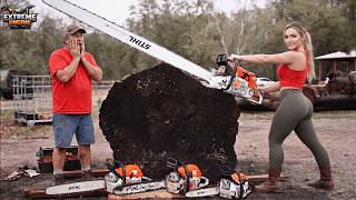Extreme Dangerous Chainsaw Cutting Tree Machines | Skill And Extreme Fails Compilation #5