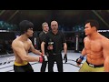 Bruce Lee vs. Van Damme (EA Sports UFC 3) - CPU vs. CPU - Crazy UFC 👊🤪